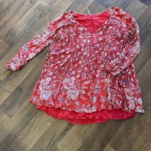 Free people boho floral blouse